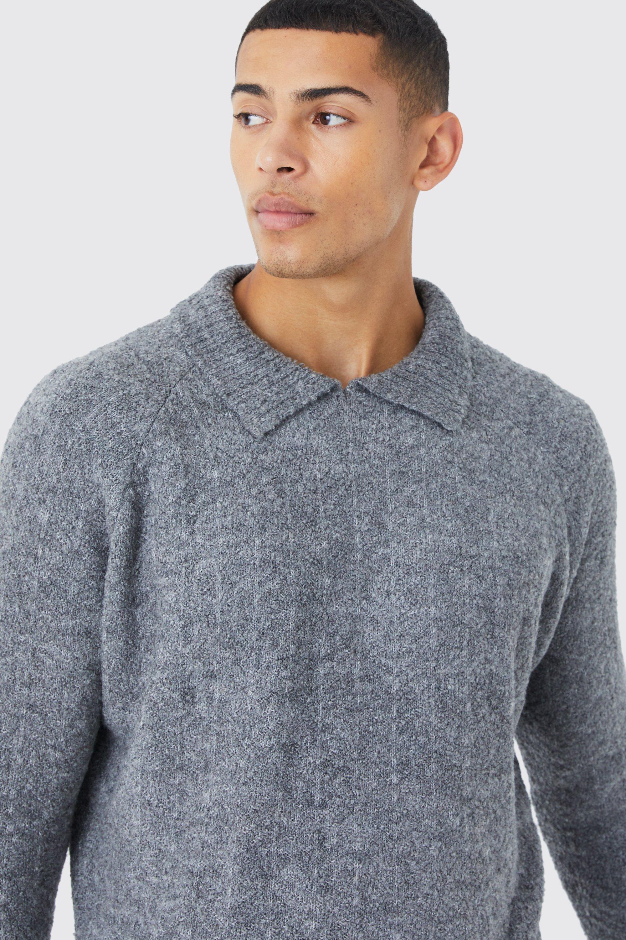 Grey funnel neck on sale jumper